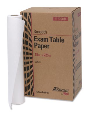 Table Paper Smooth White Standard 18 Inch Width x 225 Feet ProAdvantage (12/CS 64CS/PLT) by Pro Advantage  ID P750018